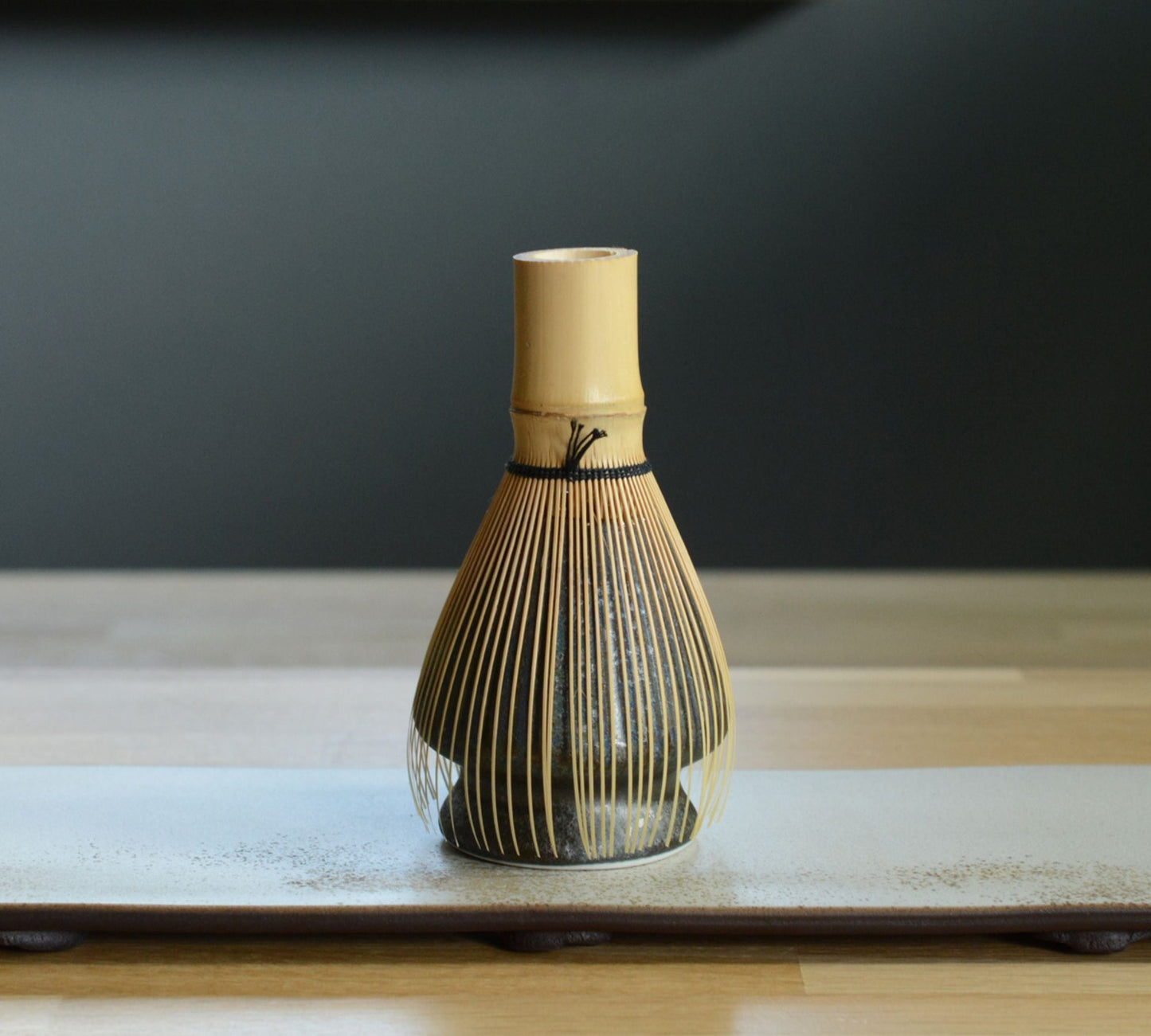 Matcha Bambusbesenhalter Kusenaoshi Kurokessho