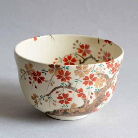 Chawan / Matcha bowl by Ninsei Shidarezakura